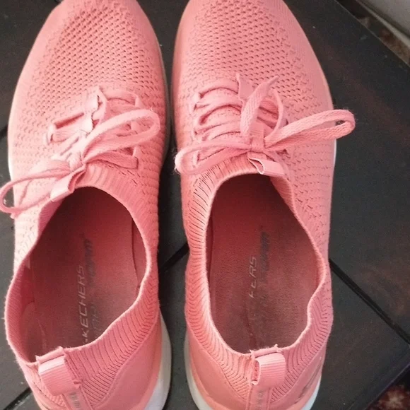 Skechers Coral Knit Lace-Up Shoes - Picture 3 of 6